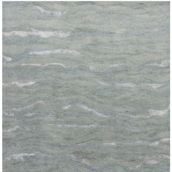 HomeRoots 3' Hand-Tufted Slate Gray and Ivory Abstract Area Rug – Elevate Any Space with Contemporary Elegance 3' X 5' 375351