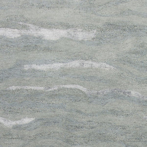 HomeRoots 3' Hand-Tufted Slate Gray and Ivory Abstract Area Rug – Elevate Any Space with Contemporary Elegance 8' X 10' 375353