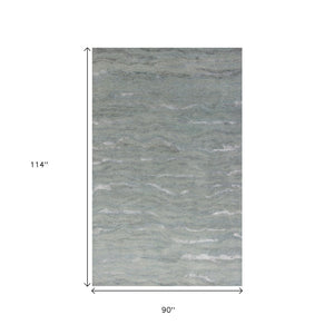 HomeRoots 3' Hand-Tufted Slate Gray and Ivory Abstract Area Rug – Elevate Any Space with Contemporary Elegance 8' X 10' 375353