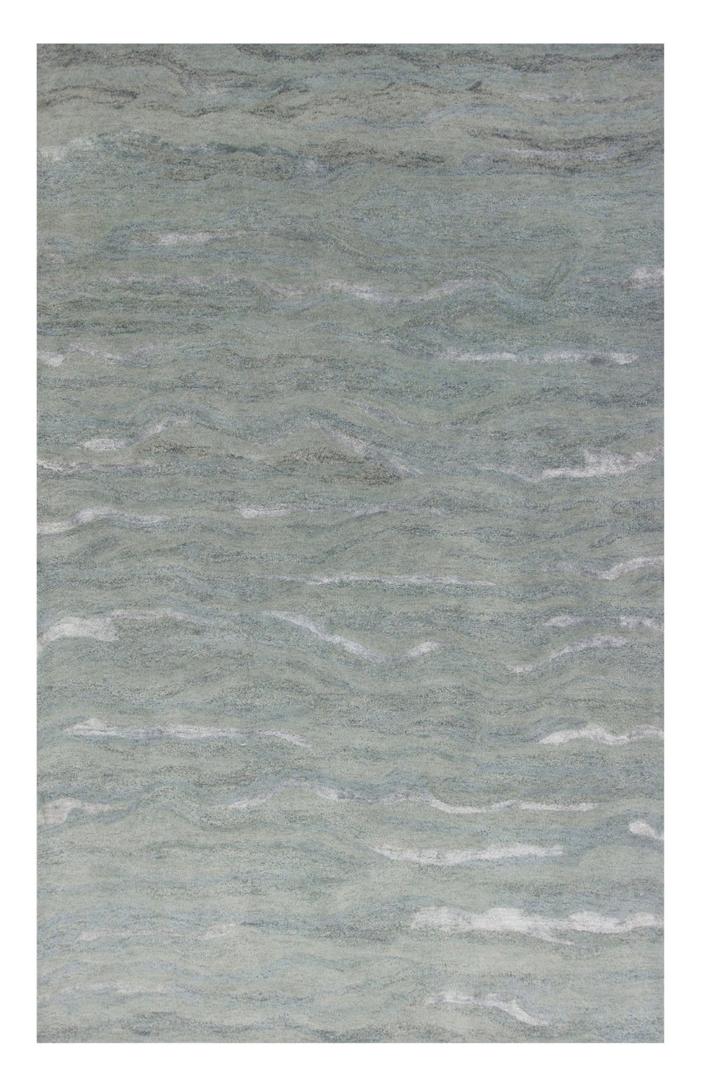 HomeRoots 3' Hand-Tufted Slate Gray and Ivory Abstract Area Rug – Elevate Any Space with Contemporary Elegance 8' X 10' 375353