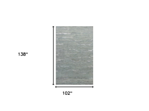 HomeRoots 9' Slate Gray and Ivory Wool Abstract Hand-Tufted Area Rug for Modern Living Room and Bedroom Decor 9' X 12' 375354