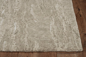 HomeRoots 3'' Sand and Gray Abstract Hand-Tufted Area Rug – Modern Artistry for Cozy, Versatile Spaces 5' X 7' 375356