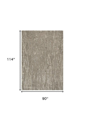 HomeRoots 8' Sand and Gray Abstract Hand-Tufted Area Rug - Artisan Crafted for Modern Spaces & Lasting Comfort 8' X 10' 375357