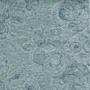 HomeRoots 3' Blue and White Abstract Hand-Tufted Area Rug - Modern Artistry for Cozy Living Spaces and Entryways 3' X 5' 375359