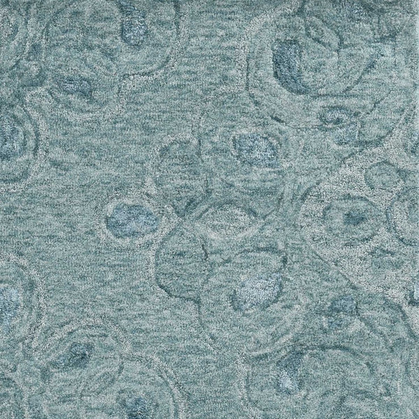 HomeRoots 3' Blue and White Abstract Hand-Tufted Area Rug - Modern Artistry for Cozy Living Spaces and Entryways 3' X 5' 375359