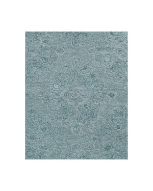 HomeRoots 3' Blue and White Abstract Hand-Tufted Area Rug - Modern Artistry for Cozy Living Spaces and Entryways 3' X 5' 375359