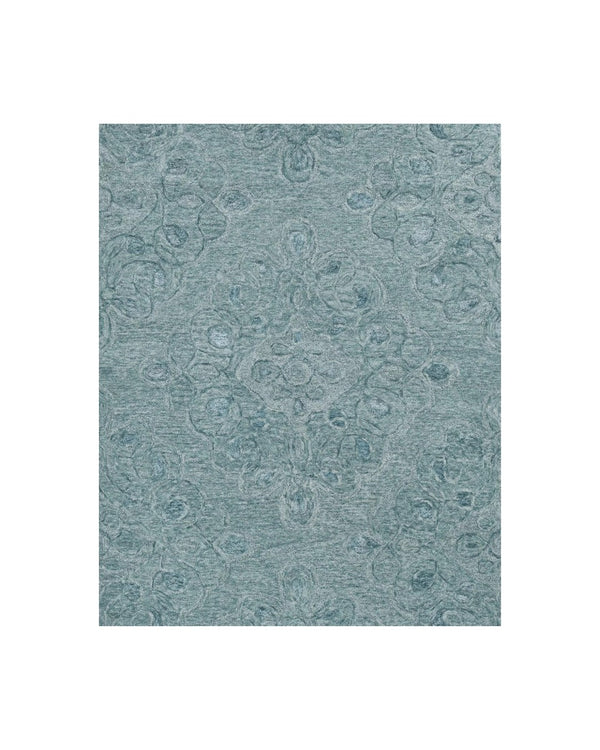 HomeRoots 3' Blue and White Abstract Hand-Tufted Area Rug - Modern Artistry for Cozy Living Spaces and Entryways 3' X 5' 375359