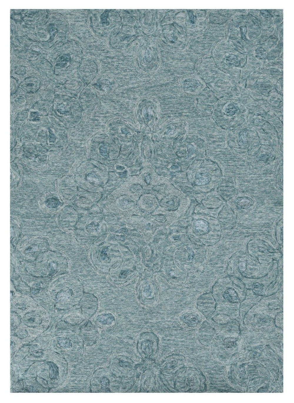 HomeRoots 3' Blue and White Abstract Hand-Tufted Area Rug - Modern Artistry for Cozy Living Spaces and Entryways 5' X 7' 375360
