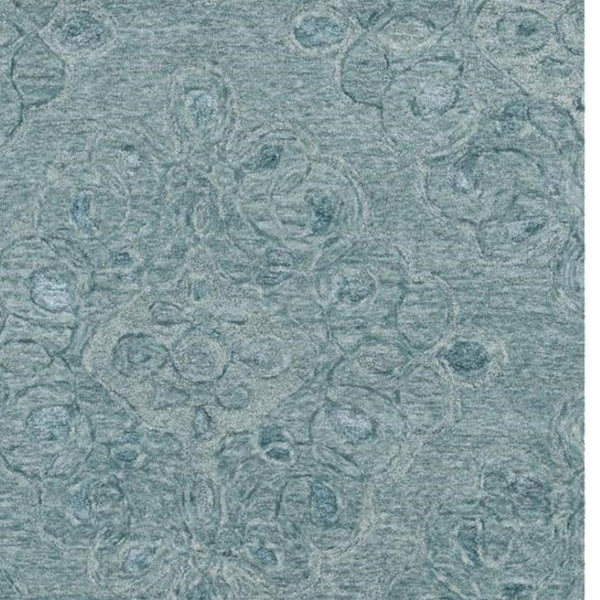 HomeRoots 3' Blue and White Abstract Hand-Tufted Area Rug - Modern Artistry for Cozy Living Spaces and Entryways 8' X 10' 375361