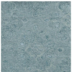 HomeRoots 3' Blue and White Abstract Hand-Tufted Area Rug - Modern Artistry for Cozy Living Spaces and Entryways 8' X 10' 375361