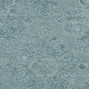 HomeRoots 3' Blue and White Abstract Hand-Tufted Area Rug - Modern Artistry for Cozy Living Spaces and Entryways 8' X 10' 375361
