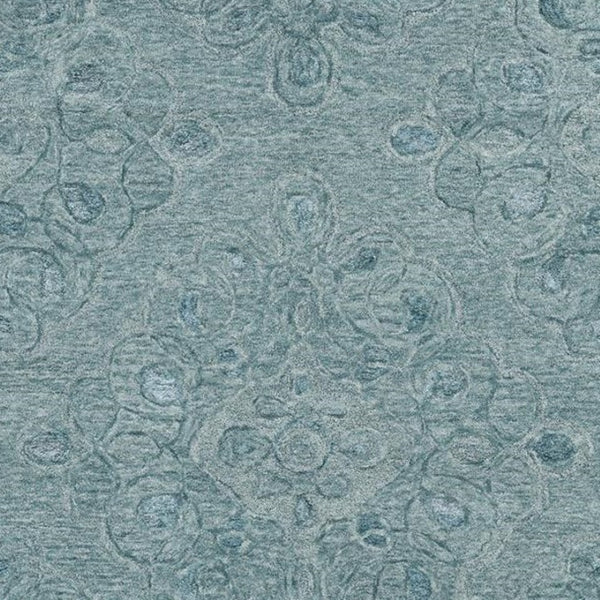 HomeRoots 3' Blue and White Abstract Hand-Tufted Area Rug - Modern Artistry for Cozy Living Spaces and Entryways 8' X 10' 375361