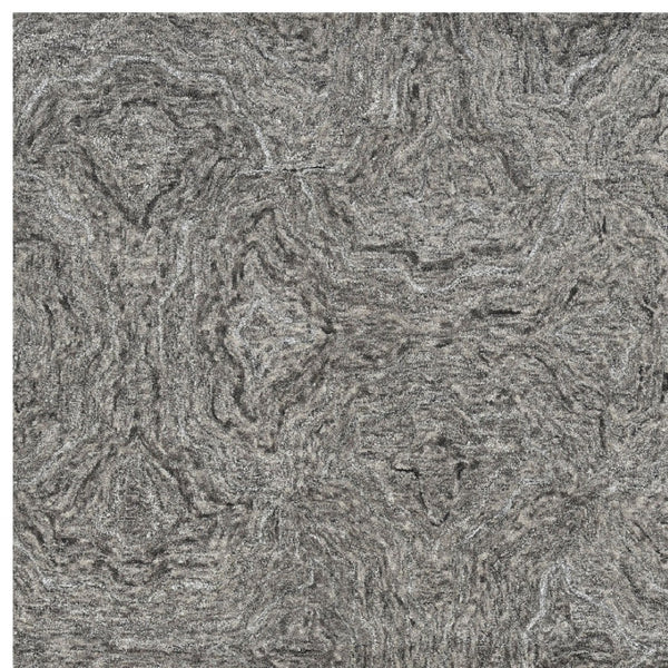 HomeRoots 3'' Gray Abstract Hand-Tufted Area Rug – Contemporary Design for Minimalist & Industrial Spaces 3' X 5' 375363