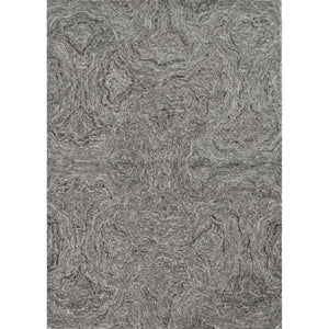 HomeRoots 8' Gray and Dark Gray Hand-Tufted Wool Area Rug - Modern Abstract Design for Elegant Spaces 8' X 10' 375365