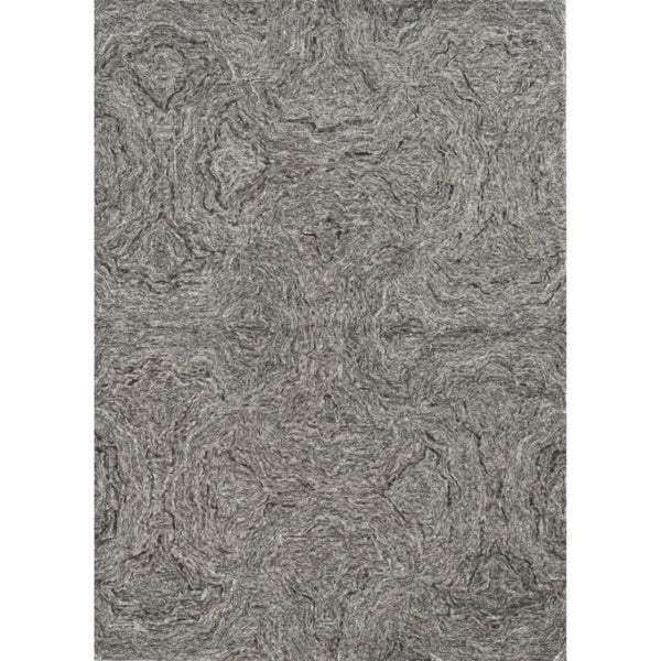 HomeRoots 8' Gray and Dark Gray Hand-Tufted Wool Area Rug - Modern Abstract Design for Elegant Spaces 8' X 10' 375365