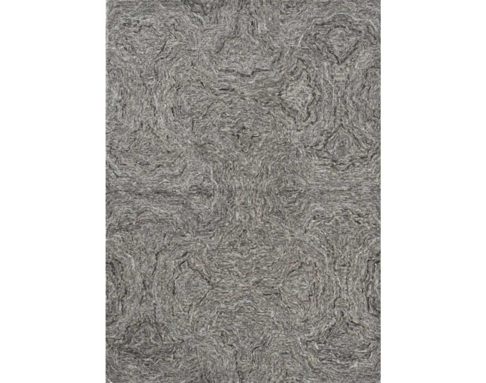 HomeRoots 9' Hand-Tufted Abstract Wool Area Rug in Gray Tones - Stylish Softness for Modern Living Spaces 9' X 12' 375366