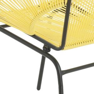 English Elm Christopher Knight Home® - NUSA Modern Outdoor Wicker Club Chairs Set of 2 with Durable PE Rattan Weave and Sleek Iron Frame Yellow N775P198603Y
