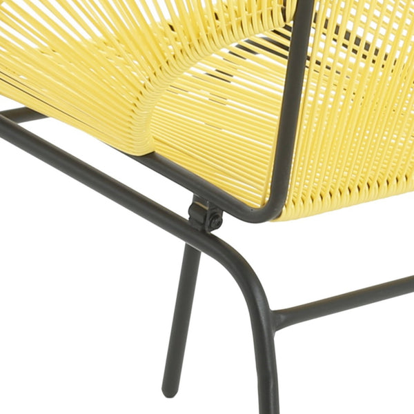 English Elm Christopher Knight Home® - NUSA Modern Outdoor Wicker Club Chairs Set of 2 with Durable PE Rattan Weave and Sleek Iron Frame Yellow N775P198603Y