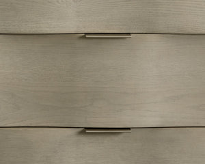 Sunpan Hoyos Dresser - Elegant Light Oak & Brass Finish, Soft-Close Drawers, Unique Character & Style