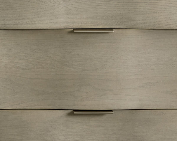 Sunpan Hoyos Dresser - Elegant Light Oak & Brass Finish, Soft-Close Drawers, Unique Character & Style