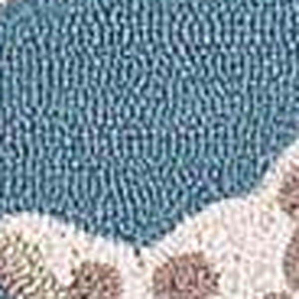 HomeRoots 8' Coastal Elegance Hand-Tufted Runner Rug with Seashell and Coral Design for High-Traffic Spaces 3' X 5' 375433