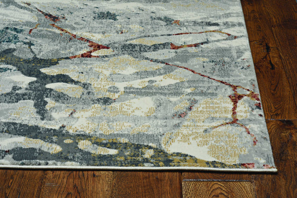 Homeroots 8' Blue And Beige Round Hand Tufted Area Rug  Polyester 375435