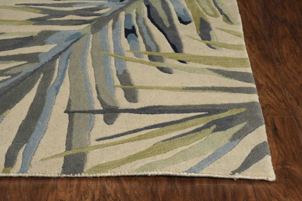 HomeRoots 10' Wool Tropical Botanical Hand-Tufted Runner Rug - Artisan-Made, Unique Design for Modern Spaces 10' Runner 375486