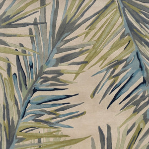 HomeRoots 10' Wool Tropical Botanical Hand-Tufted Runner Rug - Artisan-Made, Unique Design for Modern Spaces 10' Runner 375486