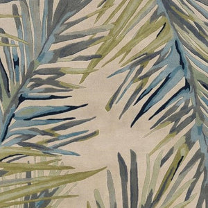 HomeRoots 10' Wool Tropical Botanical Hand-Tufted Runner Rug - Artisan-Made, Unique Design for Modern Spaces 5' X 8' 375488