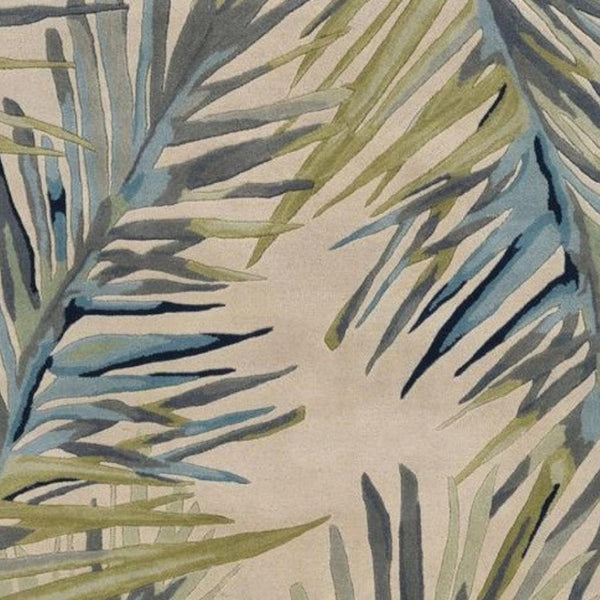 HomeRoots 10' Wool Tropical Botanical Hand-Tufted Runner Rug - Artisan-Made, Unique Design for Modern Spaces 8' X 10' 375491