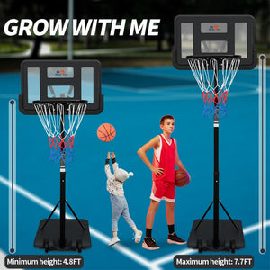 English Elm Double Fish Adjustable Basketball Hoop Portable Steel Frame Outdoor Backyard System W3087P251064