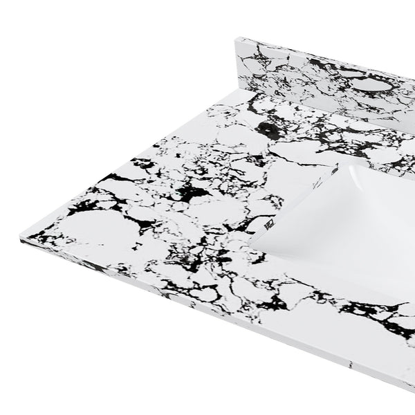 English Elm 43"X22" Bathroom Vanity Top With Undermount Sink & Backsplash In Panda White - Durable & Stylish! W509P362107