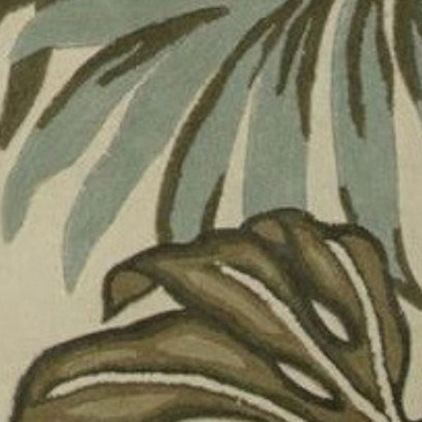 HomeRoots 10' Tropical Botanical Hand-Tufted Wool Runner Rug for Cozy Hallways and Stylish Spaces 4' X 6' 375501