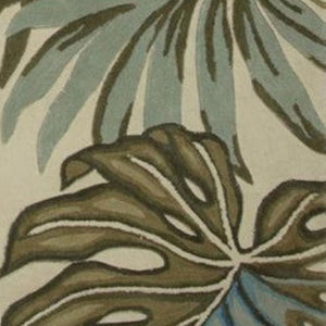 HomeRoots 10' Tropical Botanical Hand-Tufted Wool Runner Rug for Cozy Hallways and Stylish Spaces 4' X 6' 375501