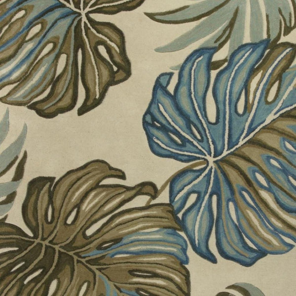 HomeRoots 10' Tropical Botanical Hand-Tufted Wool Runner Rug for Cozy Hallways and Stylish Spaces 5' X 8' 375502