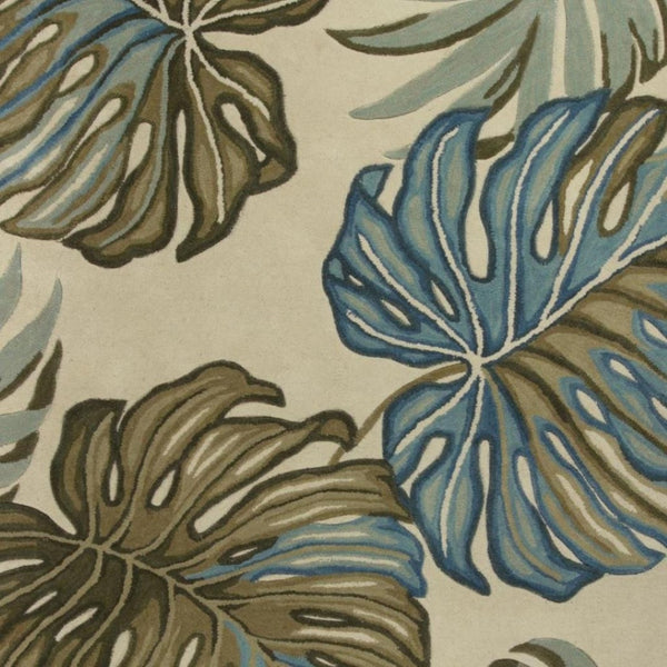 HomeRoots 9' Tropical Botanical Hand-Tufted Wool Area Rug - Plush, Versatile Design for Cozy Spaces 9' X 12' 375506
