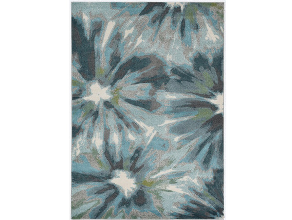 Homeroots 118 X 158 Teal Polypropylene Rug  Polypropylene 375518
