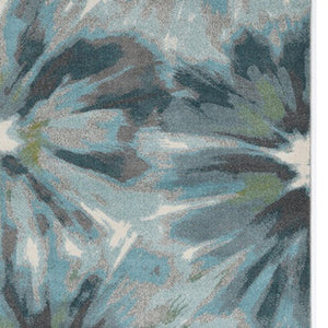 Homeroots 118 X 158 Teal Polypropylene Rug  Polypropylene 375518