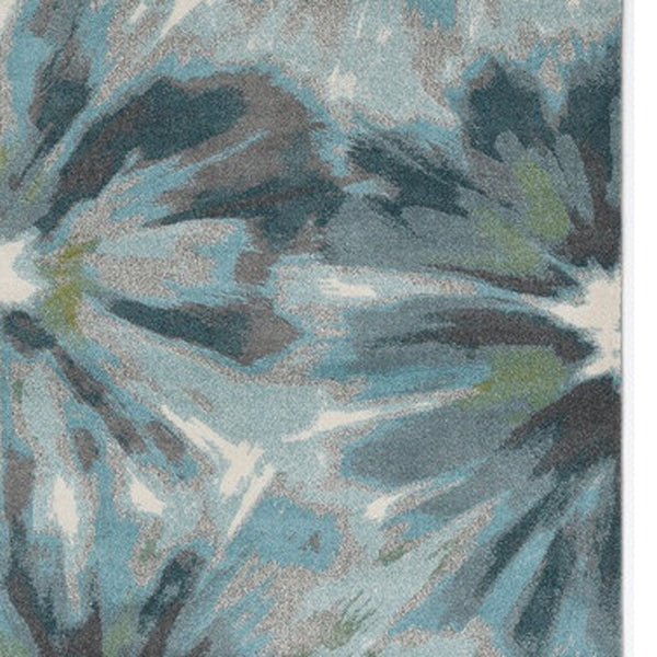Homeroots 118 X 158 Teal Polypropylene Rug  Polypropylene 375518