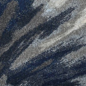 Homeroots 3' X 5' Ivory And Blue Floral Area Rug  Polypropylene 375519