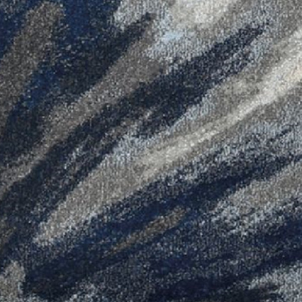 Homeroots 3' X 5' Ivory And Blue Floral Area Rug  Polypropylene 375519