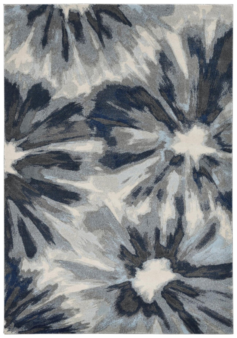 HomeRoots 8' Elegant Ivory and Blue Floral Area Rug - Durable, Stain-Resistant, Perfect for Busy Homes! 8' X 11' 375521