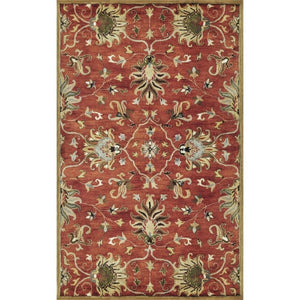 HomeRoots 7' Hand-Tufted Wool Runner Rug with Elegant Floral Medallion Design for Timeless Home Decor 3' X 5' 375524
