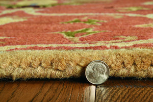 HomeRoots 7' Hand-Tufted Wool Runner Rug with Elegant Floral Medallion Design for Timeless Home Decor 9' X 13' 375528