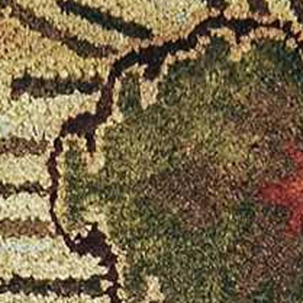 HomeRoots 7' Hand-Tufted Wool Runner Rug with Elegant Floral Medallion Design for Timeless Home Decor 9' X 13' 375528