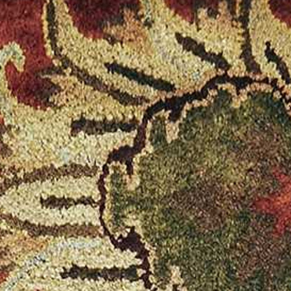 HomeRoots 7' Hand-Tufted Wool Runner Rug with Elegant Floral Medallion Design for Timeless Home Decor 9' X 13' 375528