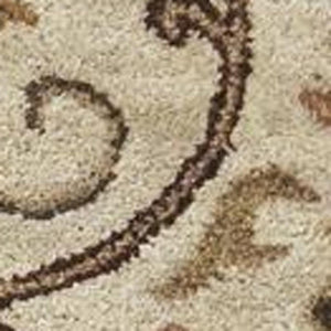 HomeRoots 8' Hand-Tufted Wool Runner Rug with Elegant Floral Medallion Design for Hallways and Entryways 3' X 5' 375529