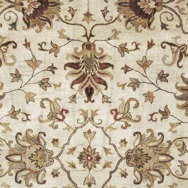 Homeroots 96 X 126 Champagne Wool Rug  Wool 375532