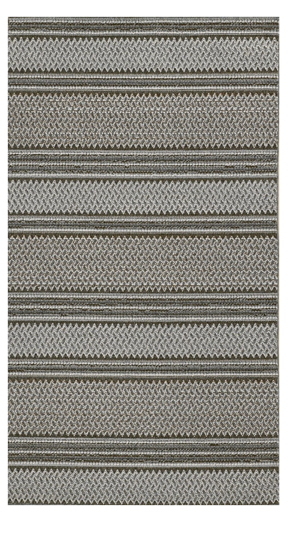 Homeroots 3' X 8' Gray Southwestern Indoor Outdoor Area Rug  Polypropylene 375546