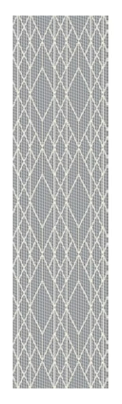 Homeroots 2' X 8' Grey Geometric Lines Runner Rug  Polypropylene 375552